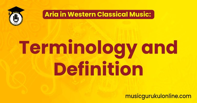 Aria in Western Classical Music: Terminology and Definition