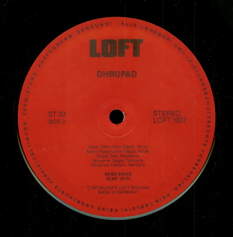 Dagar Brothers: Nasir Zahiruddin Dagar & Nasir Faiyazuddin Dagar - Dhrupad - Double LP Loft 1006/7 (Germany 1983)