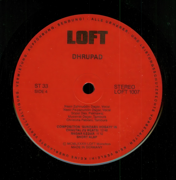 Dagar Brothers: Nasir Zahiruddin Dagar & Nasir Faiyazuddin Dagar - Dhrupad - Double LP Loft 1006/7 (Germany 1983)
